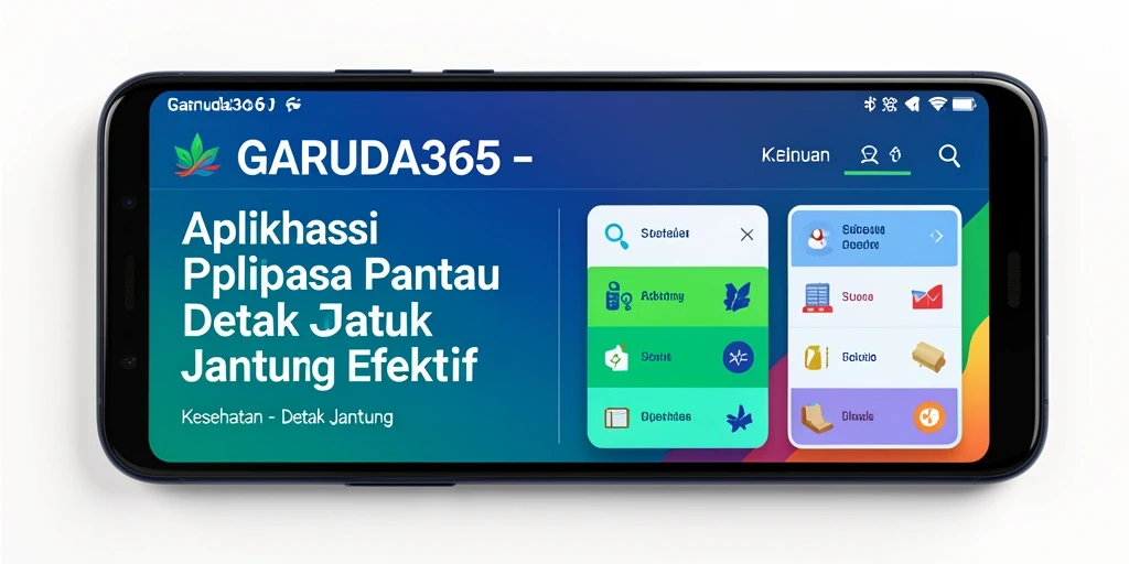 Screenshot aplikasi GARUDA365 menampilkan pemantauan detak jantung yang sederhana.