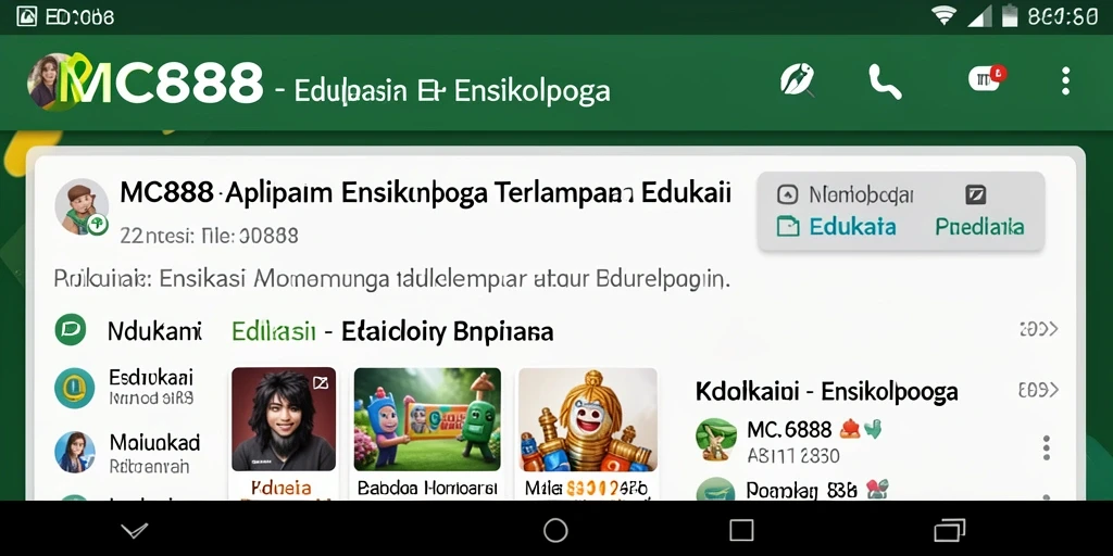 Tampilan antarmuka aplikasi MC888 yang informatif dan interaktif.