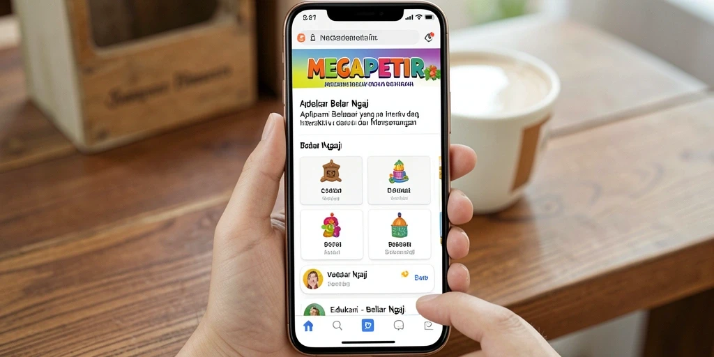 Antarmuka MEGAPETIR yang ramah pengguna untuk belajar ngaji.