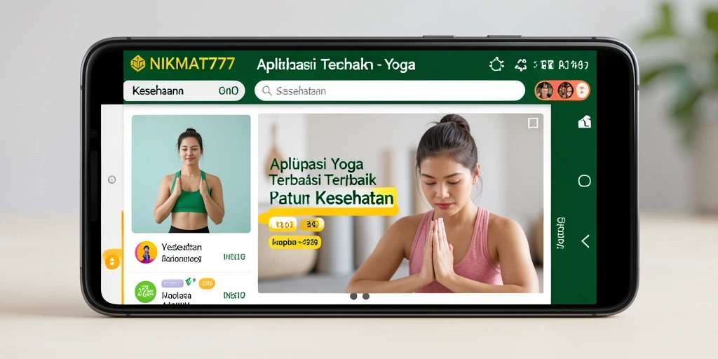 Tampilan antarmuka aplikasi Yoga NIKMAT777 yang menarik dan mudah digunakan.