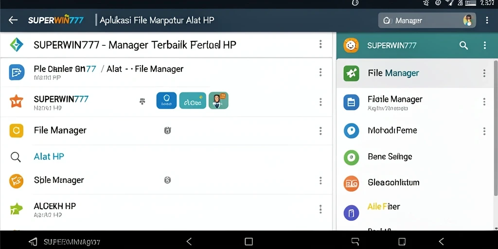 Antarmuka aplikasi SUPERWIN777 yang intuitif dan fungsional.